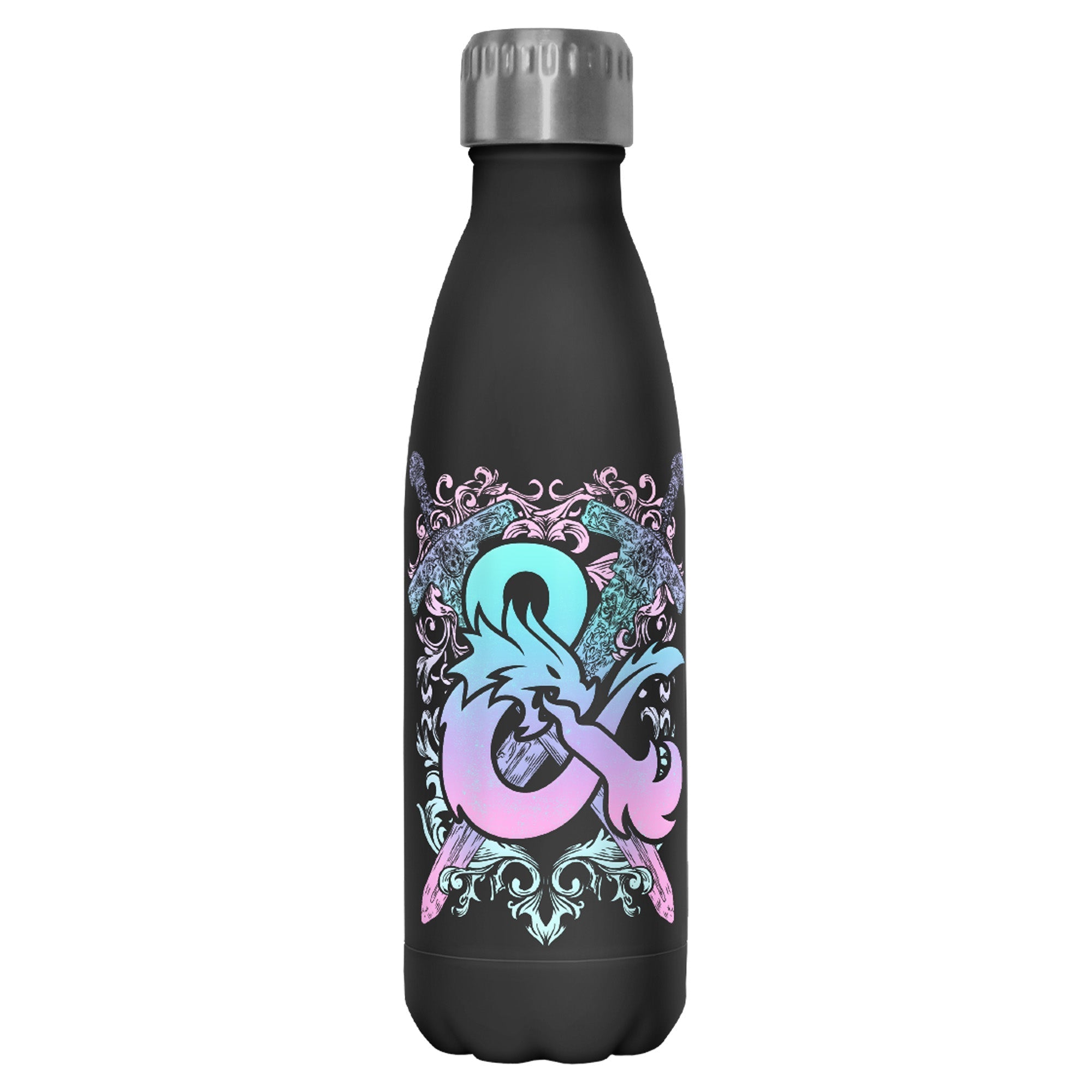 Dungeons and Dragons - Pastel Playable - Black 17 oz Stainless Steel Bottle