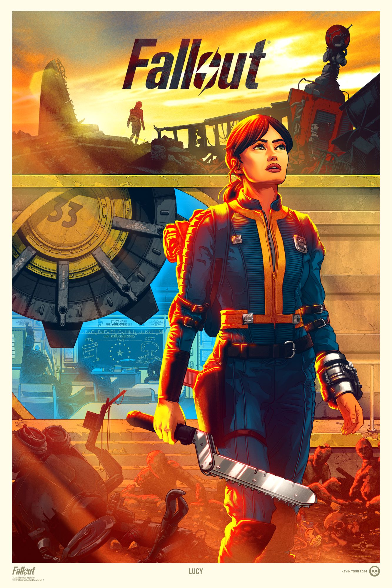 Fallout - Lucy 16 x 24 Lithograph Poster by Kevin Tong