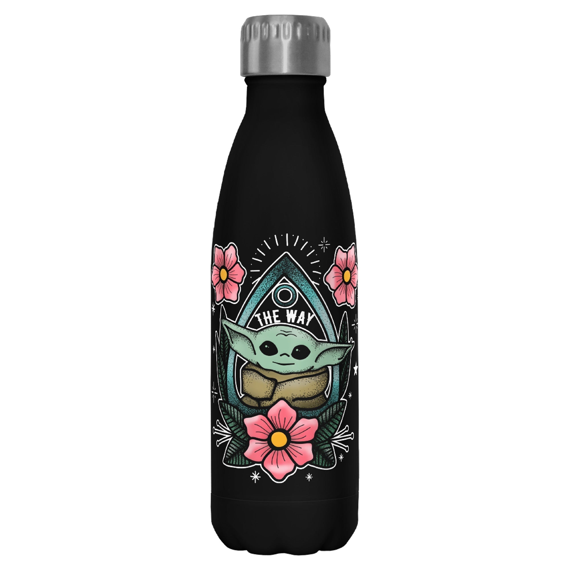 Star Wars - The Mandalorian Planchette Child - Black 17 oz Stainless Steel Bottle